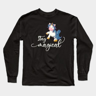 Christmas Unicorn: Stay Magical Long Sleeve T-Shirt